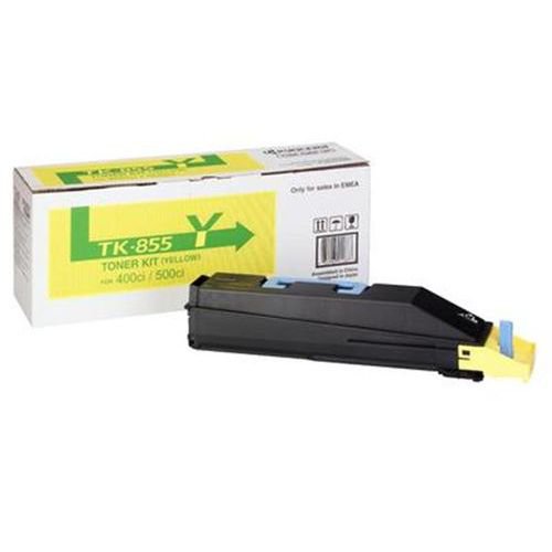 Kyocera TK-855Y (Yield: 18,000 Pages) Yellow Toner Cartridge
