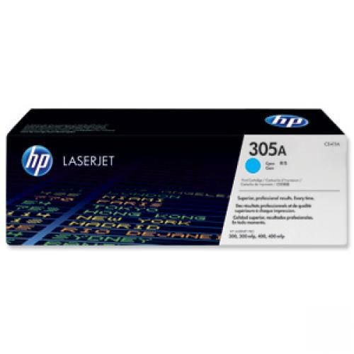 Hewlett Packard No 305A Toner Cartridge Cyan CE411A