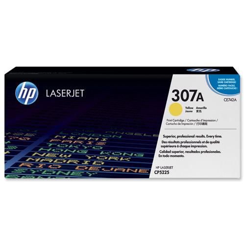 Hewlett Packard CE742A 7.3K Pages Yellow Toner Cartridge