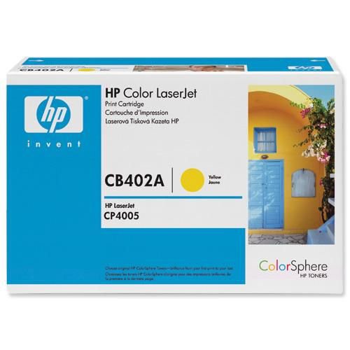 Hewlett Packard Laser Toner Cartridge Yellow for HP Color LaserJet CP4005