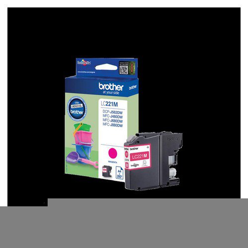 Brother LC221M Magenta Ink Cartridge Yield 260 Pages