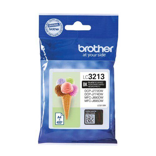 Brother LC3213BK Black Ink Cartridge Yield 400 Pages