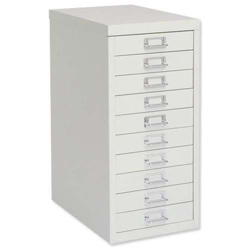 Bisley Multi-Drawer 10 Drawers Chalk 590mm H x 279mm W x 380mm D