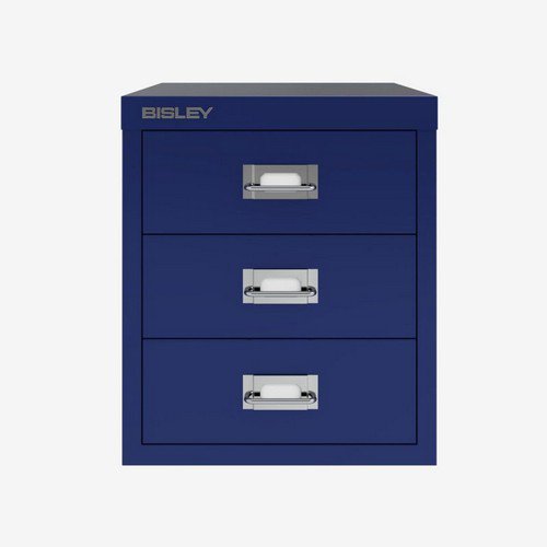 Bisley 12 Series Multidrawer  3 drawers non locking 325mm h 279mm w 380mm d.  Bisley Blue