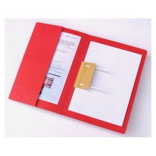 Railex Easifile Foolscap With Pocket 330Gsm Ruby Pack 25