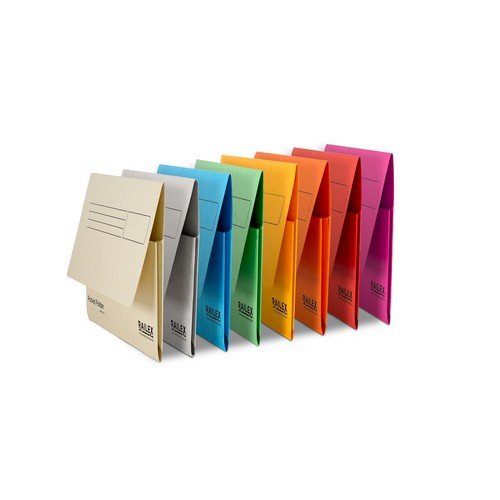 Railex Pocket Folder Foolscap 330Gsm Assorted Pack 25