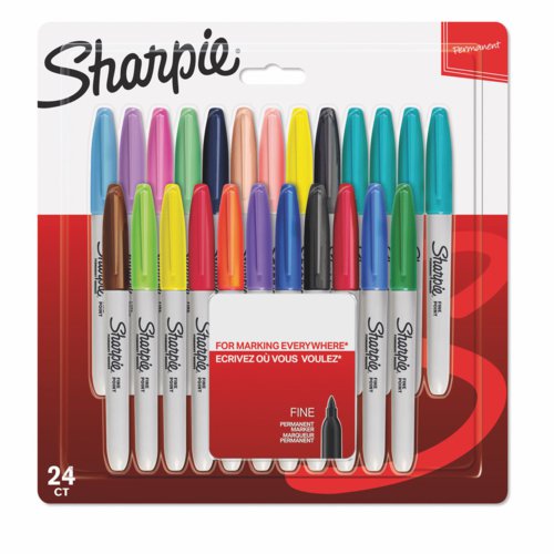 Sharpie Assorted Pastel Markers Fine Pack 24