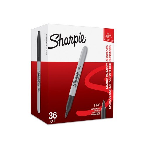 Sharpie Fine Permanent Marker Black Pack of 36 2025040