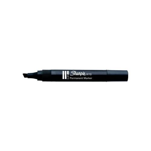 Sharpie W10 Permanent Marker Chisel Tip 1.2-5mm Black