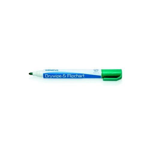 Initiative Drywipe and Flipchart Marker Xylene Free Water Resistant Green