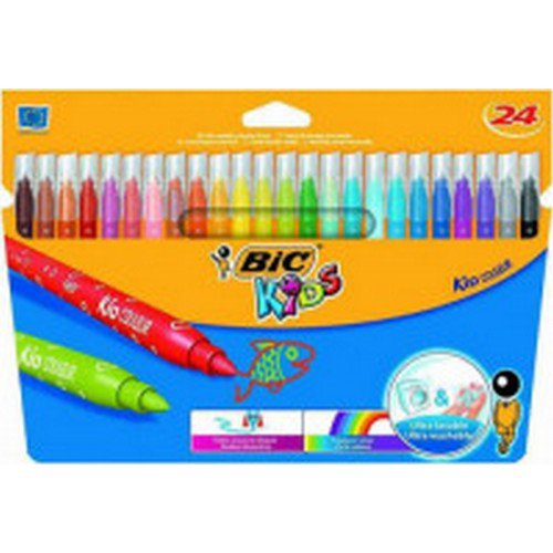 Bic Kids Colouring Felt Tip Pens Assorted Pack 24