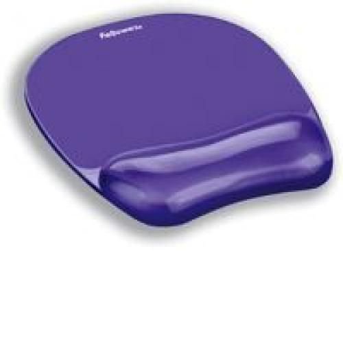 Fellowes Crystal Mouse Pad & Wrist Rest Purple