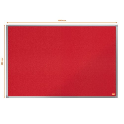 Nobo Essence Felt Noticeboard 900x600 Red