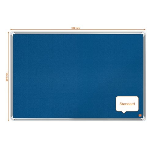 Nobo Premium Plus Felt Noticeboard 900x600 blue