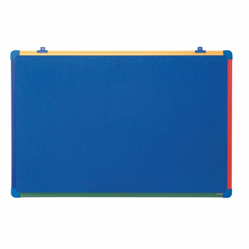 Bi-Office Schoolmate Blue Felt Board 60 X 90 Mm Multicoloured Frame