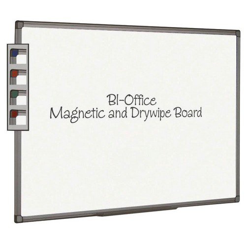 BiOffice Aluminium Finish Magnetic Whiteboard 600x450mm MB0406186 Drywipe Boards NB6106