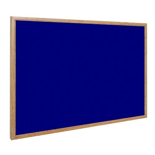 Earth Wood Effect Frame Blue Felt Notice Board 1200x900mm