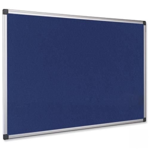 EarthIt Aluminium Frame Blue Felt Notice Board 1200x900mm