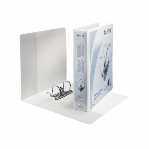 Leitz 180° Presentation Lever Arch File 50mm White Pack 10
