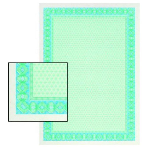 Decadry Certificate Paper A4 115gsm Hellicoid Turquoise/Blue Pack 25