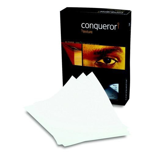 Conqueror Paper Texture FSC4 A4 Laid Brilliant White 100Gm2 Watermarked Pack 500 Plain Paper PC8499