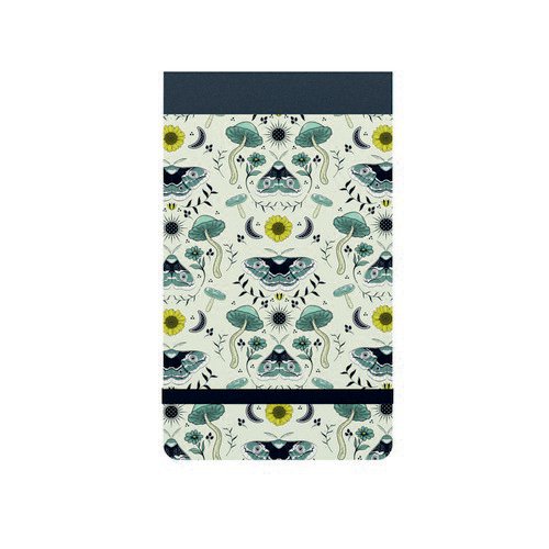 Classic Silvine Pocket Notebook with modern prints 3.25x5” Stiff Covers Elastic strap  Notebooks PD1305