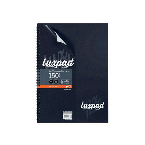 Silvine Luxpad Soft Touch Hardback Executive Wirebound Notebook 150 Pages Lined & Perf 80Gsm Notebooks PD1503