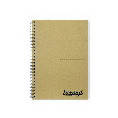 Luxpad Professional 100% Recycled Notebook A5 Hardback Kraft Covers 160 Pages Lined 80Gsm Notebooks PD1505