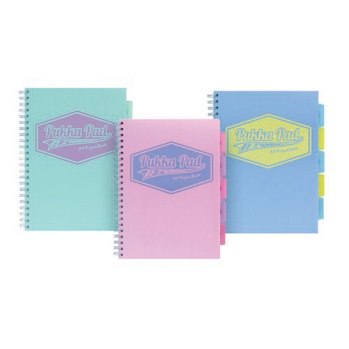 Pukka Pad Pastel Project Book A4 (Pack of 3) 8630PST Project Books PD1807