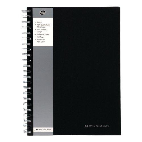 Pukkapad A4 Wirebound Manuscript Book Black Notebooks PD2114