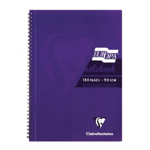 Europa Notebook A5 180 Pages 90gsm Purple