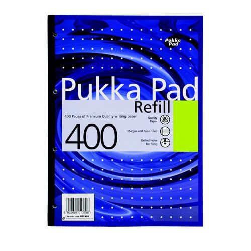 Pukka Pad A4 Refill Feint 400pg