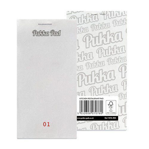 Kitchen Restaurant Pad 127 X 64mm 100 Individually Numbered Sheets Message Pads PD9270