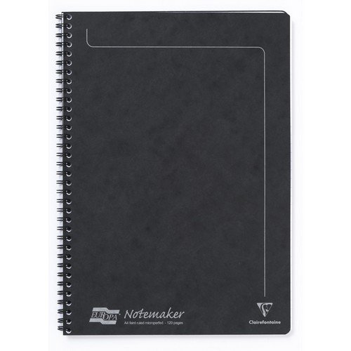 Europa Notemaker Sidebound Notebook A4 Black