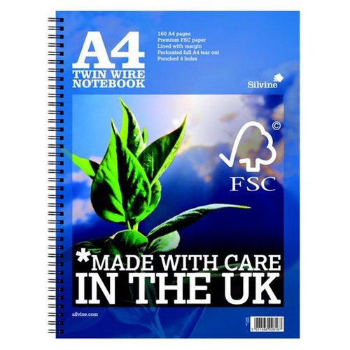 Silvine Premium FSC Notebook A4+ 75gsm 160 Pages