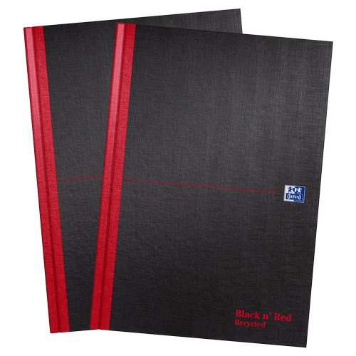 Oxford Black n' Red A4 Matt Hardback Notebook Notebooks PD9696