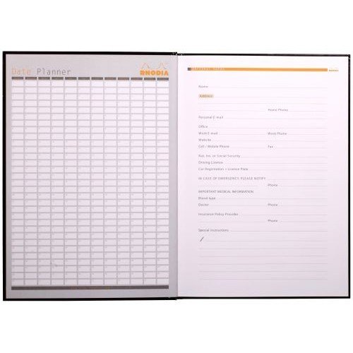Rhodia Casebound A4 Hard Bound Book Feint Ruled 90gsm 192 Pages