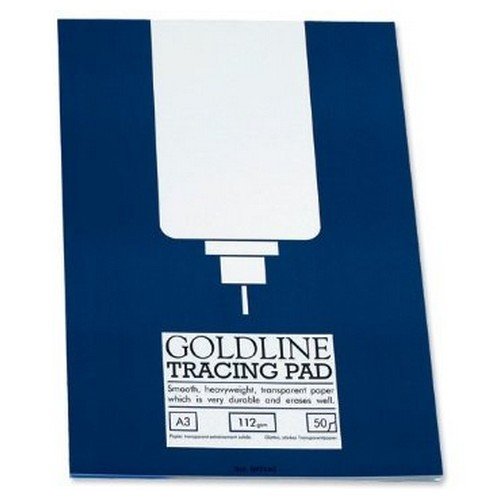 Goldline A3 Heavyweight Tracing Pad 112gsm Acid Free Paper 50 Sheets