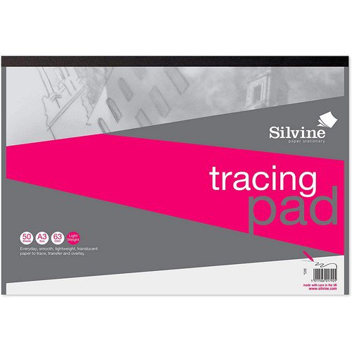 Silvine A3 Tracing Pad 63gsm 50 Sheets Art Pads & Paper PD9982
