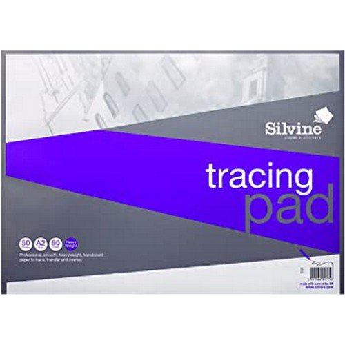 Silvine A3 Professional Tracing Pad 90gsm 50 Sheets Art Pads & Paper PD9984
