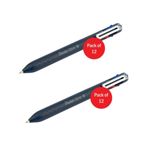 Pentel Izee 4 Colour Ballpopint BOGOF