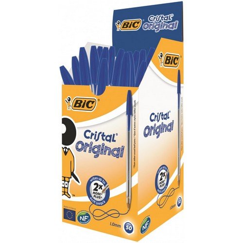 Bic Cristal Medium Blue Pack 50 4 for 3