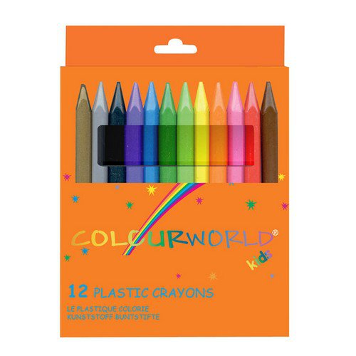 Colourworld Plastic Crayons Pack Of 288 In A Branded Display Box Wax Pencils & Crayons PE1834