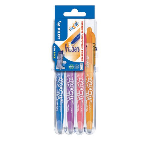 Pilot Set2Go FriXion Rollerball 07 Pens Assorted (Pack of 4) 3131910551584