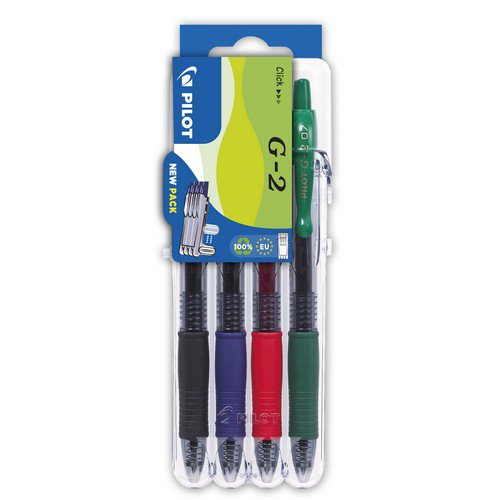 Pilot G2 Set2Go Rollerball Pens Assorted (Pack of 4) 3131910551652 Ballpoint & Rollerball Pens PE1906