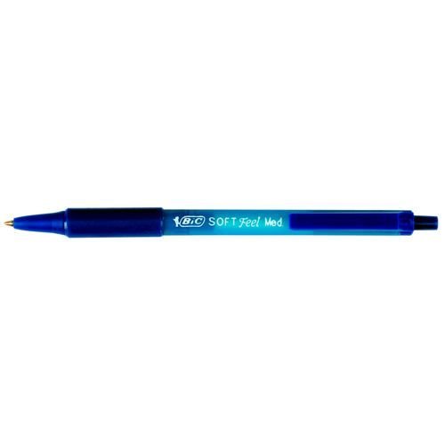 Bic Soft Feel Retractable Pen Medium Point Blue