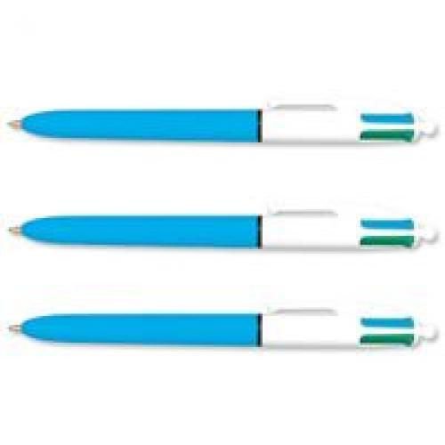 Bic 4-Colour Ball Pen 1.0mm Tip 0.3mm Line Blue Black Red Green