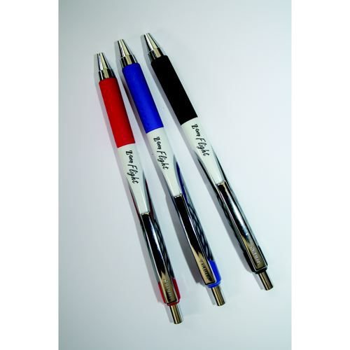 Zebra Z-Grip Flight Super Smooth Ink Ballpoint Pen 1.2mm Tip Rubber Finger  Grip Metal Clip Blue Ink | Active Office
