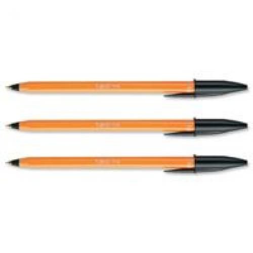 Bic Orange Ball Point Pen Fine Point Black