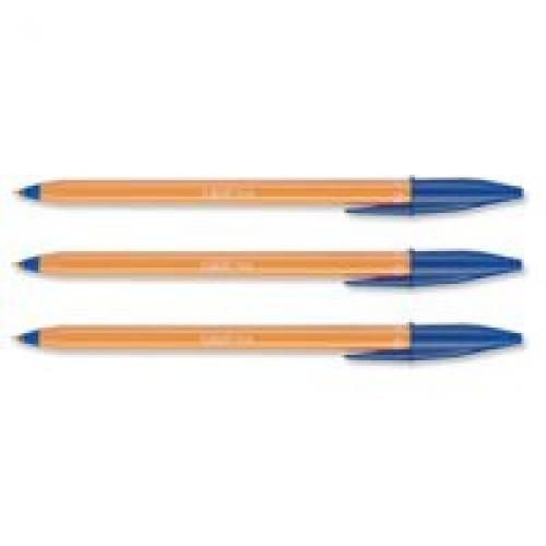 Bic Orange Ball Point Pen Fine Point Blue